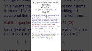 Combination with Repetition formula proof maths proof combinatorics combination repetition [upl. by Schwinn]