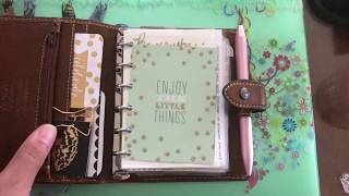 Pocket Filofax Ochre Malden Fitness Planner flip through [upl. by Hill]