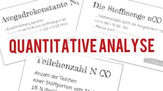 2 Chemie GRUNDWISSEN  Klasse 9  Quantitative Analyse Molare Masse Avogadrokonstante [upl. by Yenots]