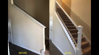 How to Transform and Upgrade Drywall to Railing Balusters DIY [upl. by Gilud]