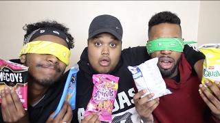 BLINDFOLDED CRISP TASTE TEST CHALLENGE [upl. by Enomar]