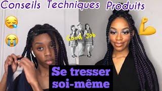 Se tresser soimême  Astuces  techniques débutante tous types de cheveux [upl. by Harriott689]