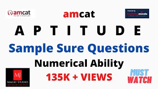 AMCAT  Aptitude Questions with Solutions  Sample Sure Questions  20232024 [upl. by Joachima633]