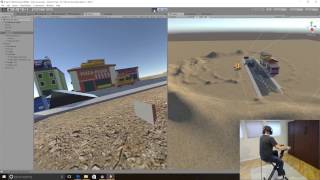 VR biking environment created with VirZOOM SDK in Unity [upl. by Conley]