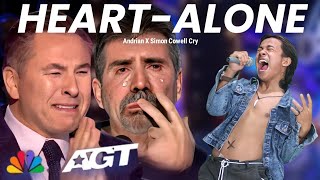 Golden Buzzer  Simon Cowell cried when he heard the song Heart Alone with an extraordinary voice [upl. by Hsirrehc278]