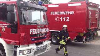 Feuerwehrübung Biogasanlage  OF Haxtum amp Walle amp DRK Aurich [upl. by Inor843]