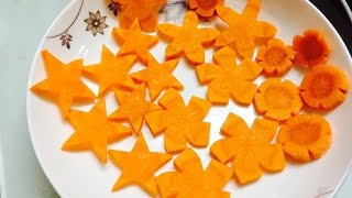 Cách tỉa cà rốt thành Ngôi sao và Hoa  Phượng Phạm  How to trim Carrots into Stars and Flowers [upl. by Nadnal668]