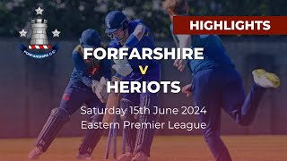 HIGHLIGHTS Forfarshire v Heriots  Eastern Premier League  Saturday 15th June 2024 [upl. by Ataynek]