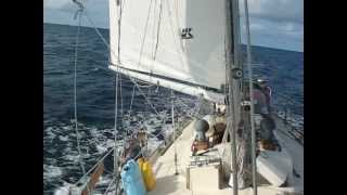 William Atkin quotBen Bowquot design cutter Sirocco sailing in the Gulf Stream [upl. by Ginsburg]