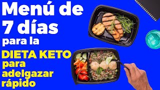 Menú de 7 días para la dieta cetogénica  pierde 8 kilos en 2 semanas con la dieta keto [upl. by Cumings]