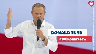 Donald Tusk przemówienie 100 Konkretów Kongres Programowy KO Tarnów 9 09 2023 [upl. by Dieball]