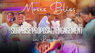 MOSES BLISS surprise proposalengagement in LondonFull Video [upl. by Ettesel]