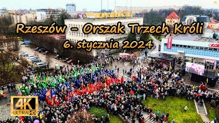 Rzeszów  Orszak Trzech Króli 2024 z perspektywy drona 4K [upl. by Oirramaj908]