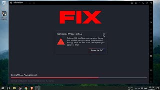 How to fix Incompatible Windows Settings Error in BlueStacks [upl. by Milak245]