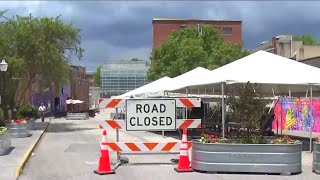 Renovations underway in Downtown Blacksburg [upl. by Annavaig]