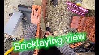 What does it look like 👀 Bricklaying POV  Laying bricks bricklaying property vlog development [upl. by Gabrielle886]