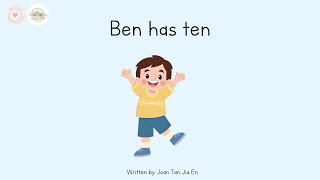 Ben has Ten  Decodable reader  Phonics  Short Vowel e  Learning Video  Story for Children [upl. by Anivel]