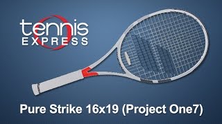 Babolat Pure Strike 16x19 Project One7 Tennis Racquet Review  Tennis Express [upl. by Adley319]