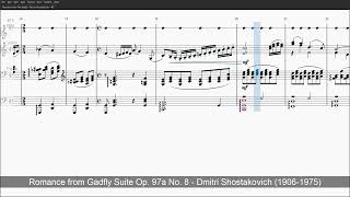 Romance from The Gadfly  Shostakovich  Level 0 Violin Solo  Piano  Strings [upl. by Noryahs]