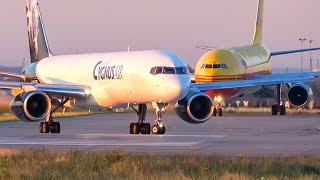 4K Stunning Plane spotting at Leipzig Halle airport during the morning RUSH hour [upl. by Ahseim982]