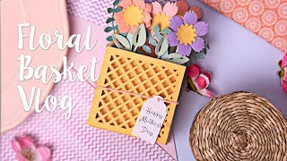 How to Create a Flower Basket PopUp Card  Sizzix [upl. by Alvira]