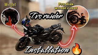 Tvs Raider Wheel Cover installation 🔥tvsraiderkillerlook 😍 trending wheelcover full fitting [upl. by Ihcelek]