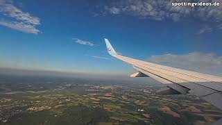 Onboard TUIfly B737800 DABMQ  Landing at DUS  20240805 [upl. by Modeerf]