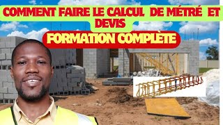 COMMENT FAIRE LE CALCUL DE MÉTRÉ ET DEVIS  FORMATION COMPLÈTE 1 [upl. by Saltsman]