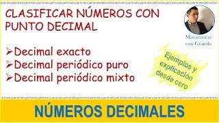 Números decimales exactos periódicos puros y periódicos mixtos [upl. by Ennaharas330]