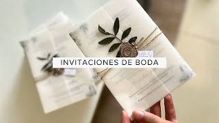 💍MI BODA  Nuestras invitaciones  Como hacer invitaciones económicas y originales [upl. by Esined]