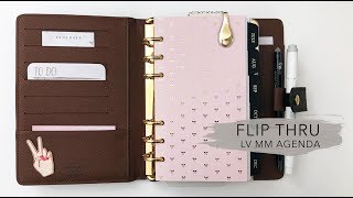 Flip Thru of My Louis Vuitton MM Personal Size Planner Setup [upl. by Ardnohsed196]