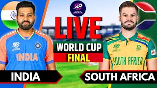 India vs South Africa Match Live  T20 World Cup Final Live  IND vs SA Live Match Today  IND Bat [upl. by Spoor275]