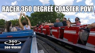 Racer Wooden Roller Coaster 360 Degree POV Kennywood Pittsburgh PA  Filmed w Giroptic 360 [upl. by Ahtelat741]