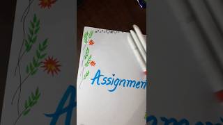 Easy Assignment Cover Page💭 art diy [upl. by Whitelaw]