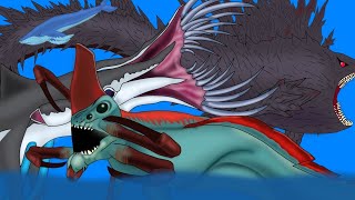 Reaper Leviathan VS Thorny Bloop VS Squidshark [upl. by Kendall]