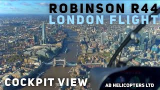 London Heliroutes and Heathrow in a R44 helicopter [upl. by Nialb934]