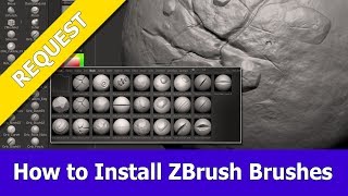 How to install ZBrush Brushes [upl. by Kala66]