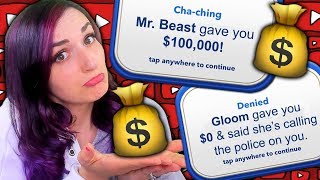 MOOCHING Off My YouTube Friends in BitLife [upl. by Lail]