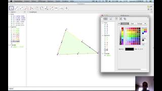 Comment construire les médianes dun triangle avec Geogebra [upl. by Aiden396]