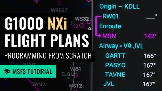 MSFS G1000 NXi  Programming Flight Plans from Scratch  Microsoft Flight Simulator [upl. by Iene]