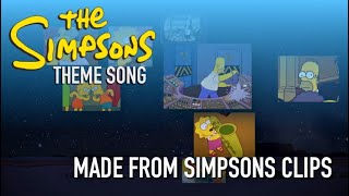 THE SIMPSONS Theme  Made from Simpsons clips [upl. by Noillimaxam]