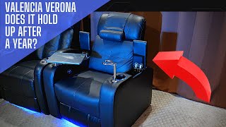 VALENCIA Verona Review After 1 YEAR DO THEY HOLD UP Verona LEATHER Home Theater Seating [upl. by Eirrehc]