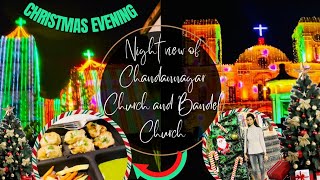 Christmas Evening  Bandel church  Chandannagar church  Lighting  night View [upl. by Anaeirb]