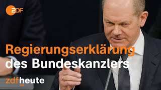 Live Regierungserklärung von Bundeskanzler Scholz anschließend Debatte  ZDF Heute im Parlament [upl. by Alaric]