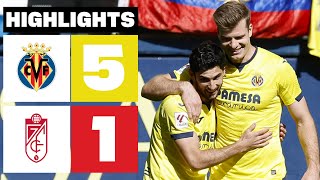 VILLARREAL CF 5  1 GRANADA CF  RESUMEN LALIGA EA SPORTS [upl. by Varrian]