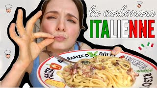 COOKING WITH NINA  la recette ITALIENNE de la carbonara miam vibes [upl. by Madson]