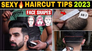 SEXY🔥Haircut Tips 2023 Different FACE SHAPES Best hairstyles for men Fade undercut Hindi [upl. by Nessi]