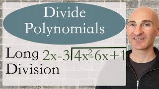 Dividing Polynomials Using Long Division [upl. by Novej]