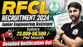 RFCL Recruitment 2024  RFCL Junior Engineering Assistant Vacancy 2024  Engineers Wallah [upl. by Otrebogad533]