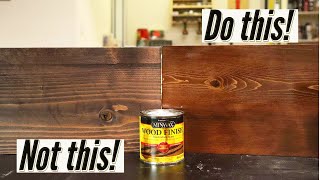 How to Stain Wood Like a PRO  4 Simple Steps [upl. by Valerle]